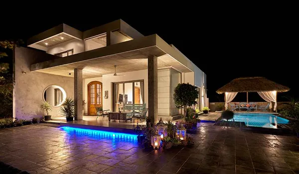 Nambiar Aranyaka Illuminated Villa Night View