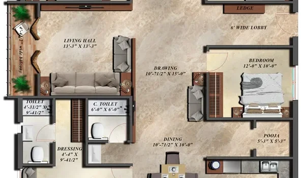 Featured Image of Nambiar Aranyaka 4 BHK Villa Plan
